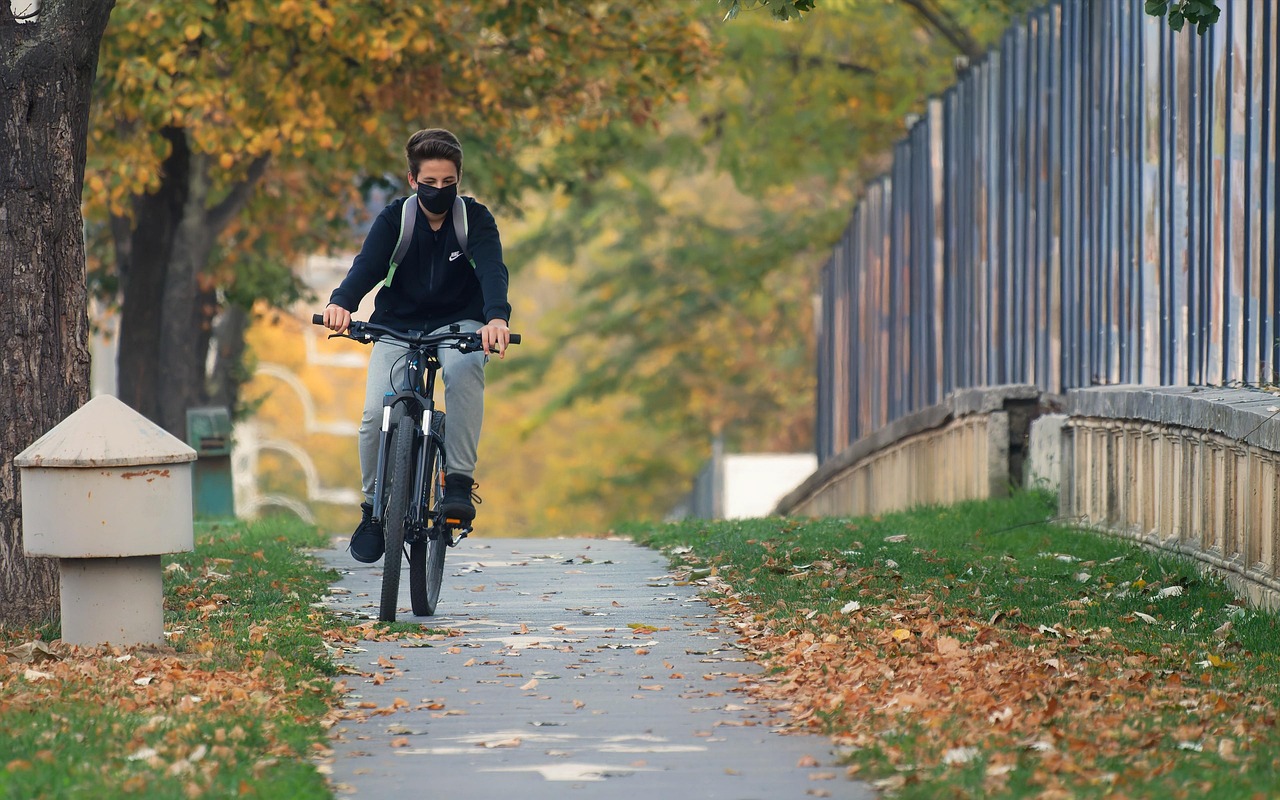 Bike ride, man, nature — Auto Draft
