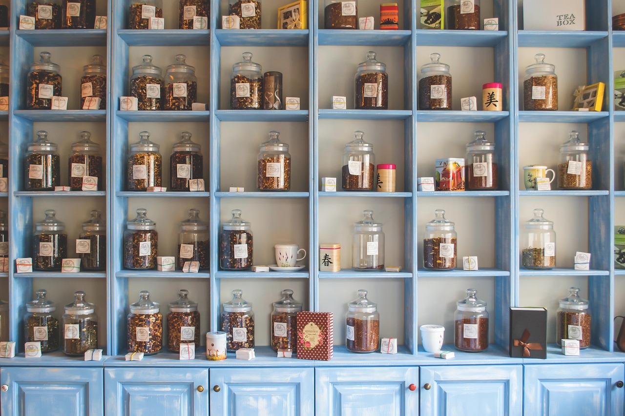 Jars, herbs, shelves — Get the dental services you need for you and your family
