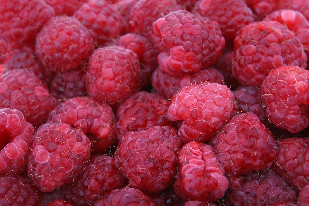 Raspberries, red, fruits — Health benefits of green vegetables